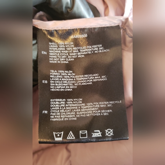 NWOT NOIZE Eden Vegan Parka  Jacket Quilted Coat Blue Outwear Cruelty - Picture 6 of 12